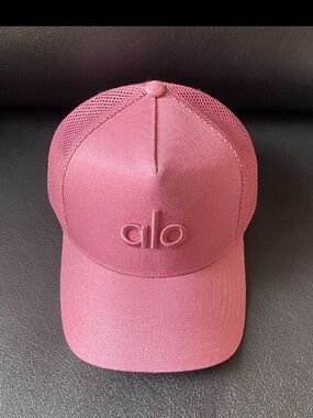 ALO Yoga Rose Pink Mesh Trucker Hat